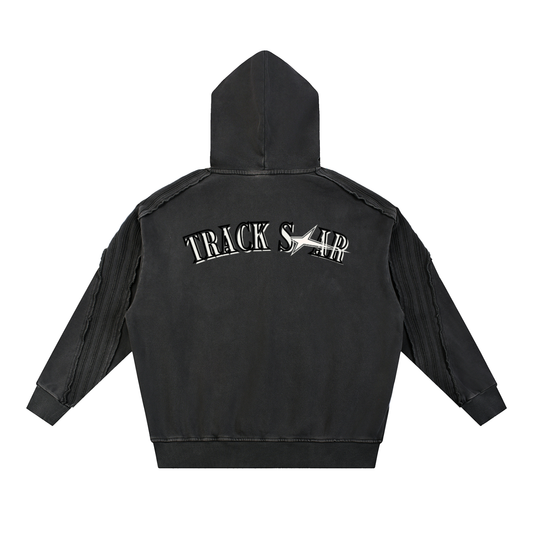 Heavyweight Track Star Tape Raw Edge Hoodie