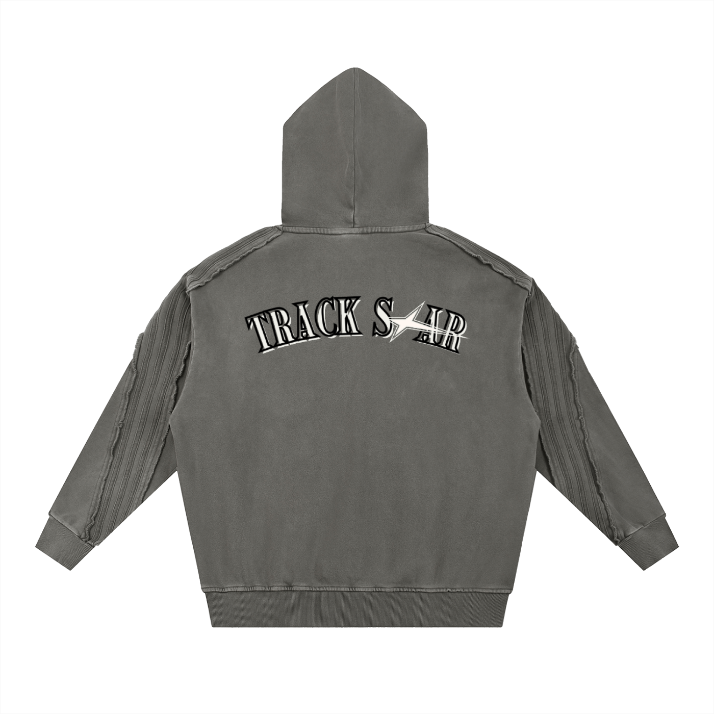 Heavyweight Track Star Tape Raw Edge Hoodie