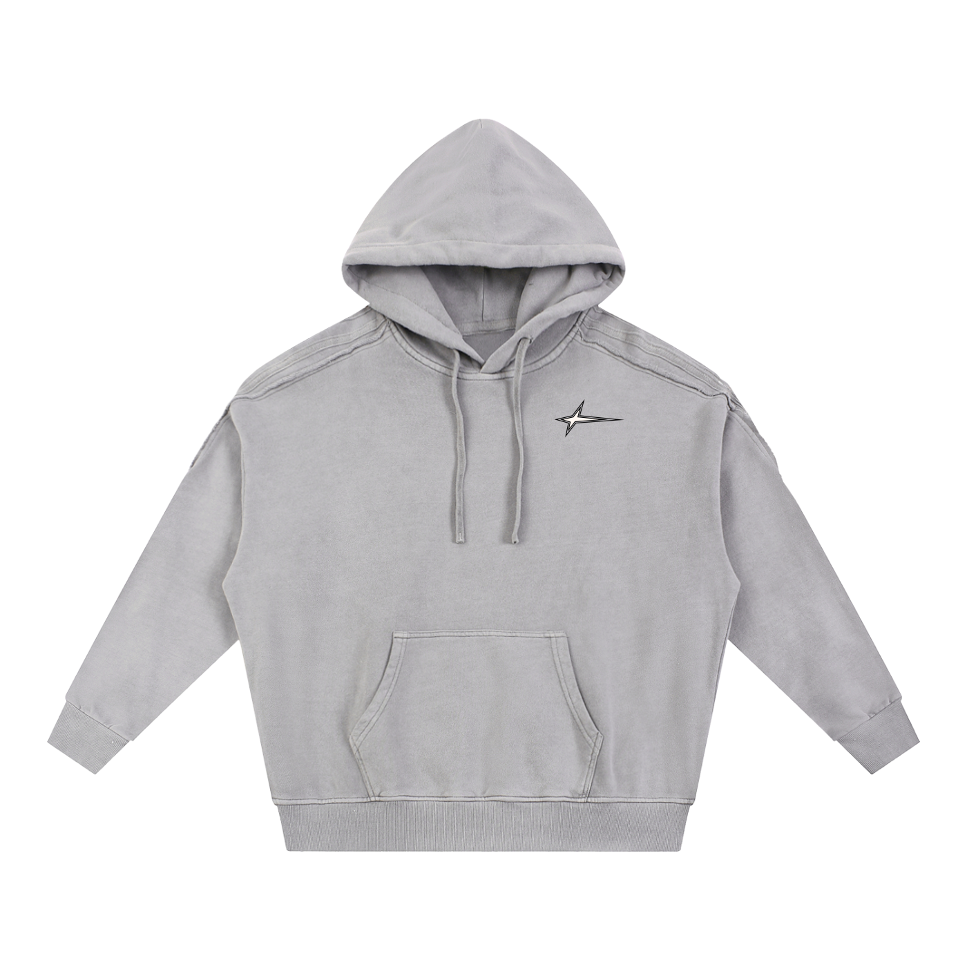 Heavyweight Track Star Tape Raw Edge Hoodie
