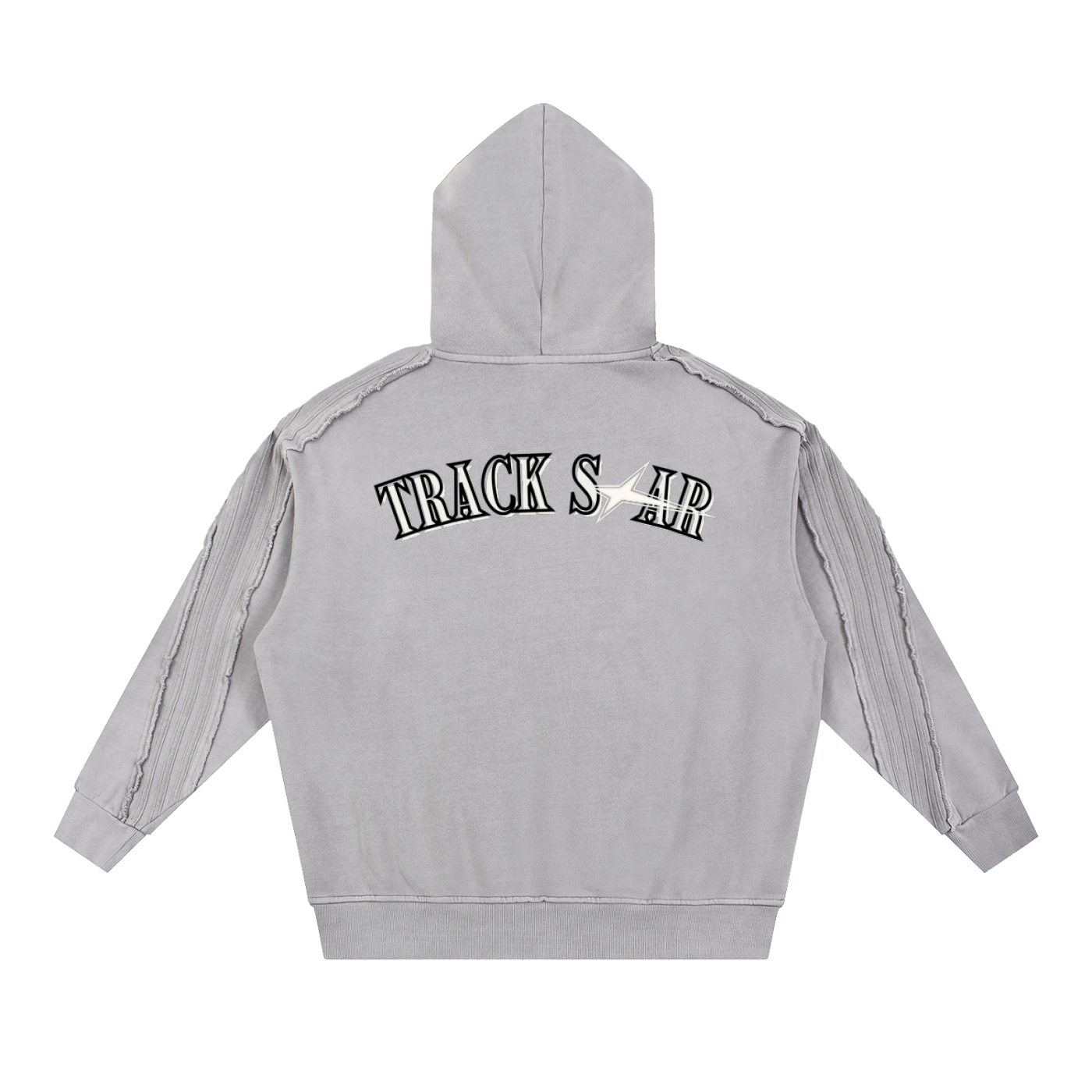 Heavyweight Track Star Tape Raw Edge Hoodie
