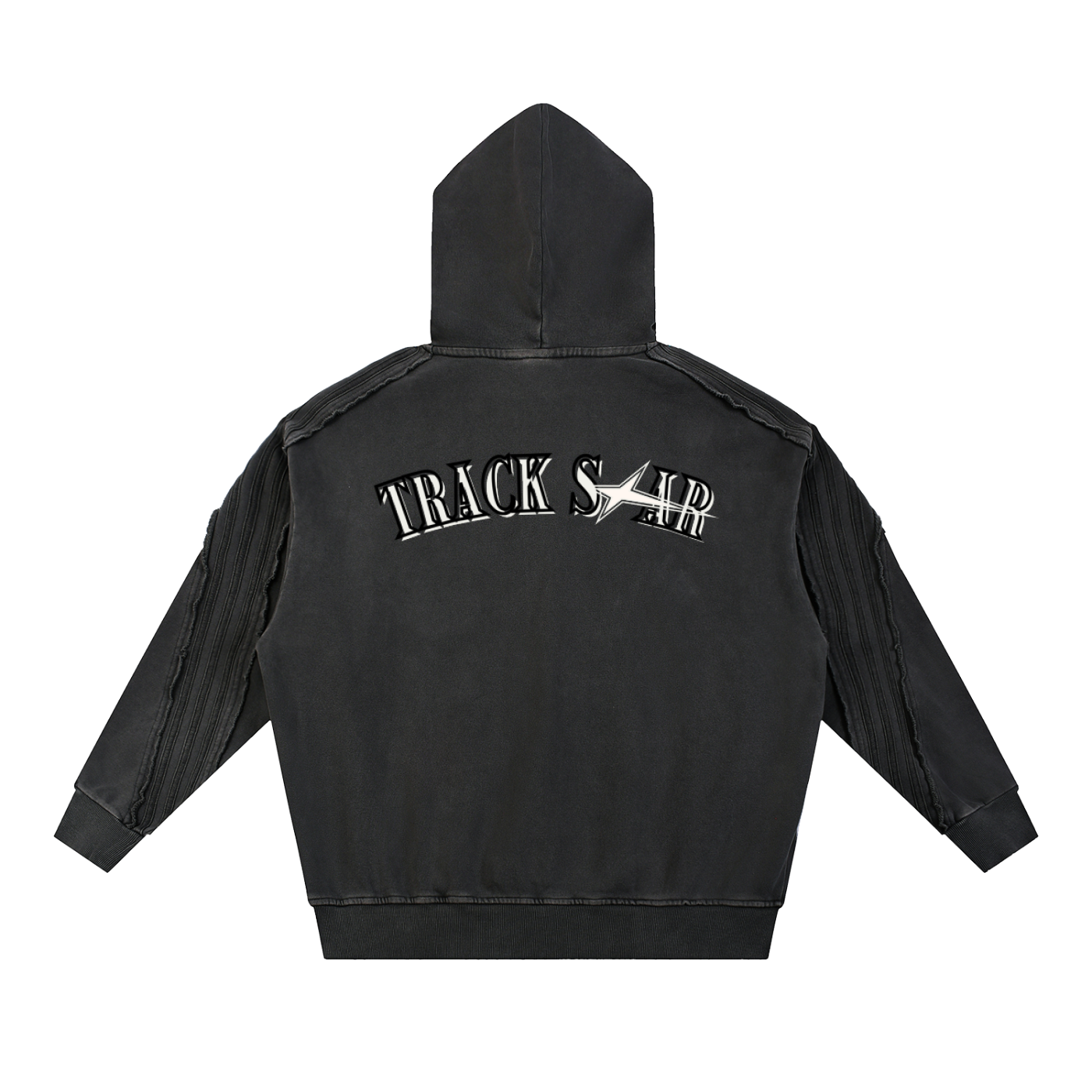 Heavyweight Track Star Tape Raw Edge Hoodie