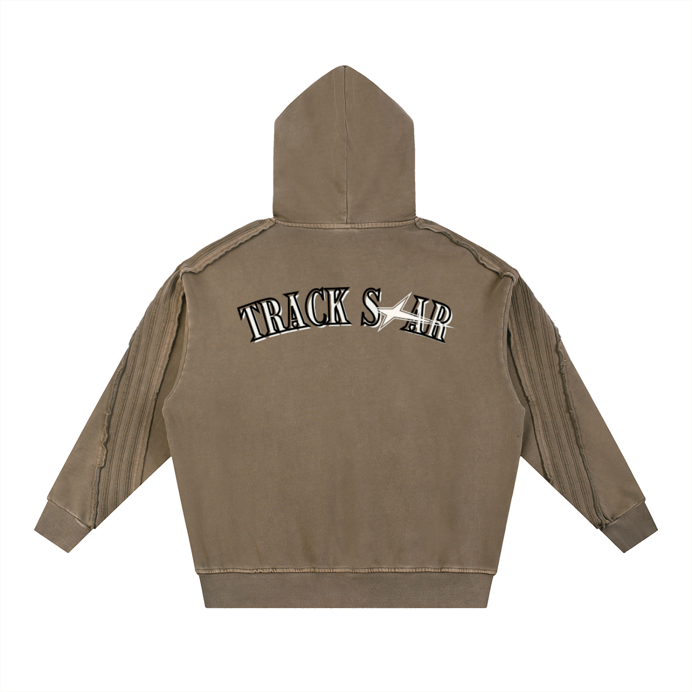 Heavyweight Track Star Tape Raw Edge Hoodie