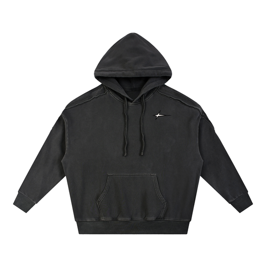 Heavyweight Track Star Tape Raw Edge Hoodie